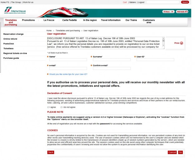 2012-03-26 Trenitalia Website - Registration - Page 01 2012 03 26 Trenitalia Website Registration Page 01 625x514 Trenitalia and Booking Online<br>Using the Trenitalia Website Updated