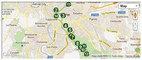Archeobus bus - Map Archeobus bus Map Hop On/Hop Off Buses in Rome