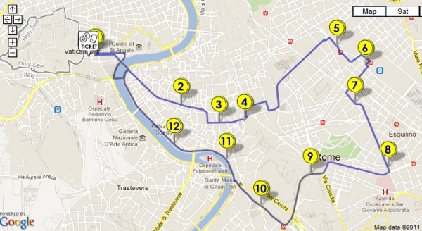 Christian Rome Open Bus Tour Map2 Christian Rome Open Bus Tour Map2 600x328 Hop On/Hop Off Buses in Rome