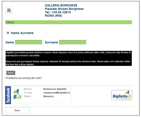 Ticketeria.it booking4a Ticketeria.it booking4a Galleria Borghese