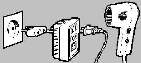 North American Appliance to Converter to Adapter to European Wall Outlet wallplug Power in Italy