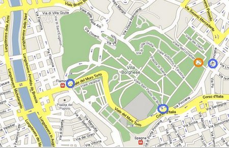 Villa Borghese Map 1 map 1