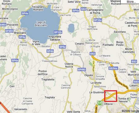 Lake Bracciano Map of region Lake2