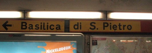 San Pietro Basilica signage in Ottaviano Metro IMG 6015