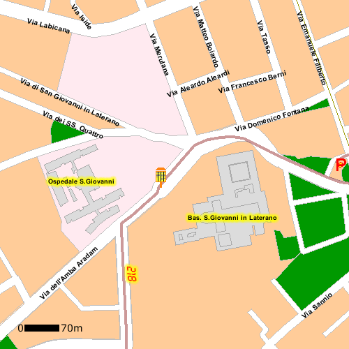ATAC bus stop at San Giovanni Churh - Bus 218 trovalinea TROVALINEA20082184796