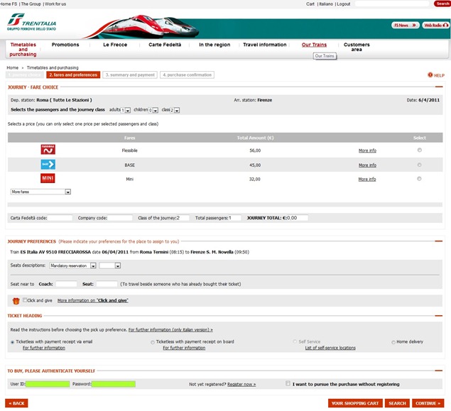 Trenitaliawebpage10 thumb  Booking on the Trenitalia Website