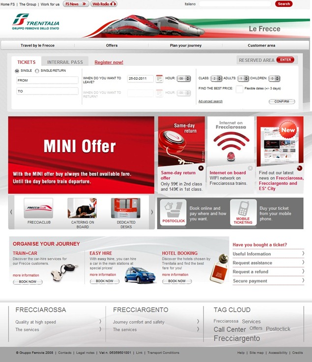 Trenitaliawebpage20a thumb  Booking on the Trenitalia Website