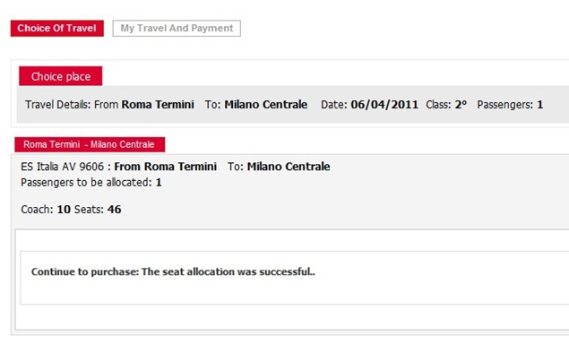 Trenitaliawebpage23 thumb  Booking on the Trenitalia Website