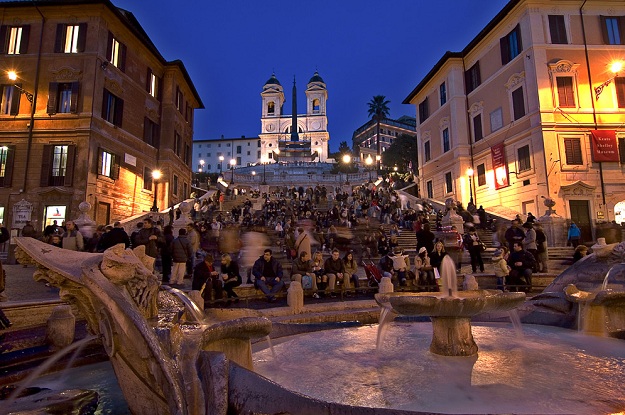 Spanish Steps www.pbase .com maximzar image 74965236 original  Rome at Night
