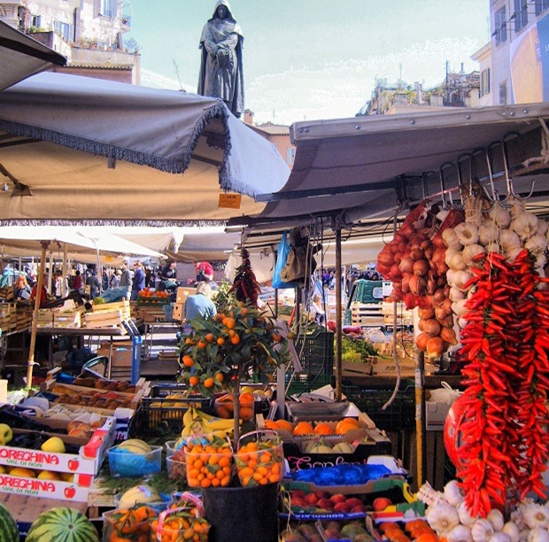 campo de fiori2 campodefiori2 Rome in a Day for Cruisers