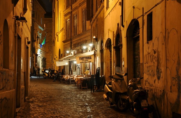 near campo de fiori  Rome at Night
