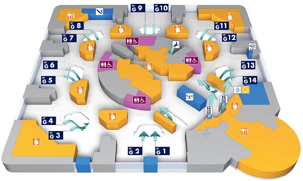 FCO - G Gates Primary Level (620 px) FCO G Gates Primary Level 620 px Terminal 5 at FCO