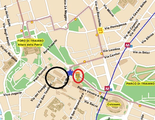 117 p.za s. giovanni in laterano - (12) Flaminio imperiale map 117p.zas .giovanniinlaterano12Flaminioimperialemap Bus 117 to Piazza San Giovanni in Laterano