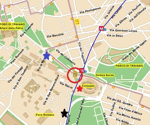117 p.za s. giovanni in laterano - (13) Colosseo map 117p.zas .giovanniinlaterano13Colosseomap Bus 117 to Piazza San Giovanni in Laterano