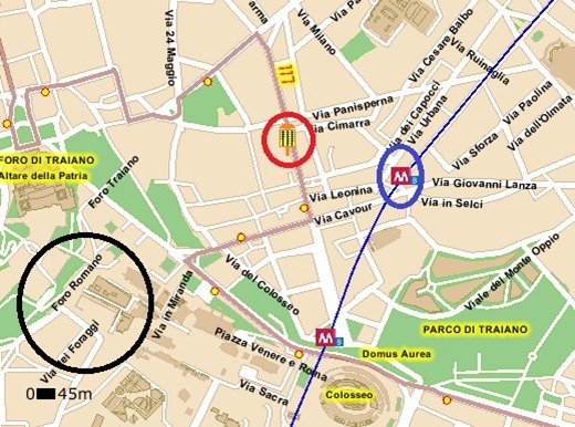 117 p.za s. giovanni in laterano - (9) serpenti map 117p.zas .giovanniinlaterano9serpentimap Bus 117 to Piazza San Giovanni in Laterano