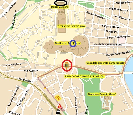 64p.zastaziones.pietro15cavalleggeris.pietroStop Bus 64 to Piazza Stazione San Pietro 