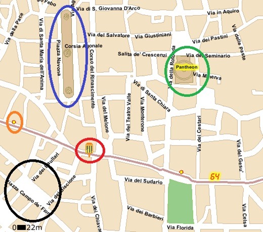 64p.zastaziones.pietro9c.sovittorioemanueles.a.dellavalleStop Bus 64 to Piazza Stazione San Pietro 
