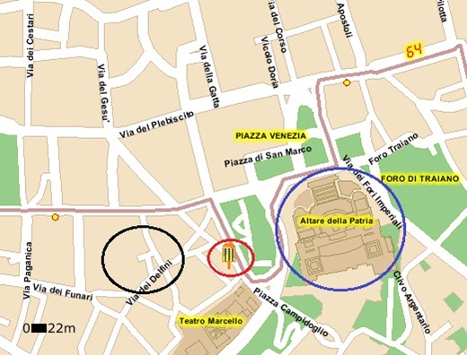64 termini (13) ara coeli-piazza venezia map 64termini13aracoelipiazzaveneziamap Bus 64 to Roma Termini