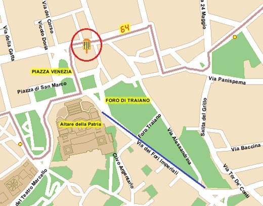 64 termini (14) piazza venezia map 64termini14piazzaveneziamap Bus 64 to Roma Termini
