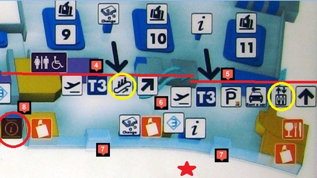 FCOMapBaggageExitArea Terminal 3 Arrivals at Fiumicino Airport