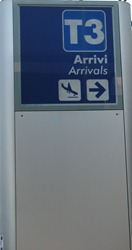 FCOTerminal3ArrivalsSign thumb Terminal 3 Arrivals at Fiumicino Airport