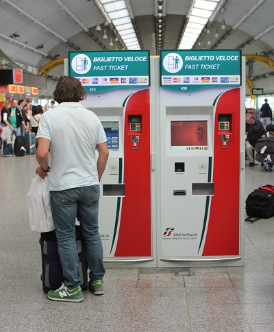 IMG_4435a - Ticket kiosk FCO IMG 4435a Ticket kiosk FCO Leonardo Express – The Trenitalia Nonstop Train to the Fiumicino (FCO) Airport