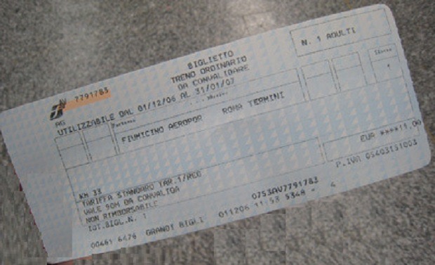 ticket2 thumb Leonardo Express &ndash; The Trenitalia Nonstop Train to the Fiumicino (FCO) Airport