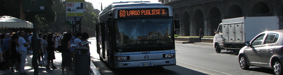 130 Bus at the Colosseo