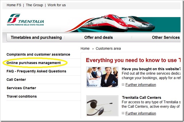 2012 05 02 Trenitalia Website Online Purchases thumb Ticket Purchasing Issues Using the Trenitalia Website